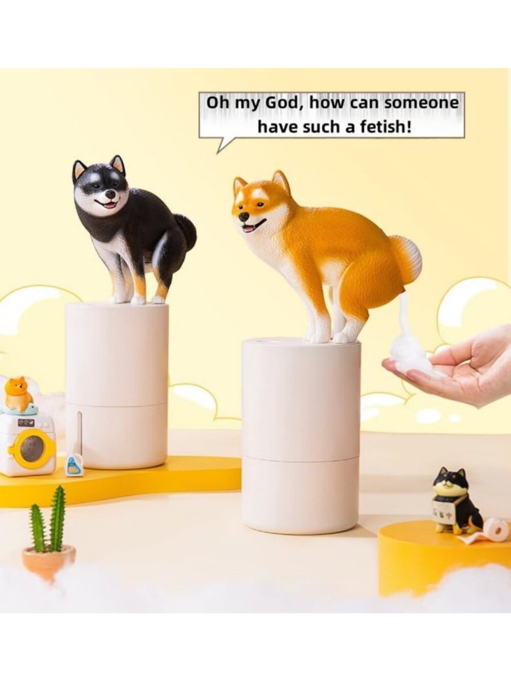 Cute Animal Foam Soap Dispenser - Fun Shiba Inu Design, Automatic & Touchless - Picture 2 of 6